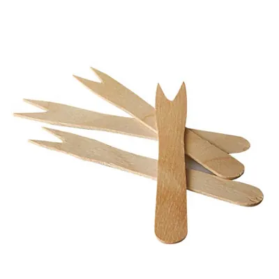Pique-frite en bois 8,5 cm - Mini Fourchette - Paquet de 1000 - Couverts jetables