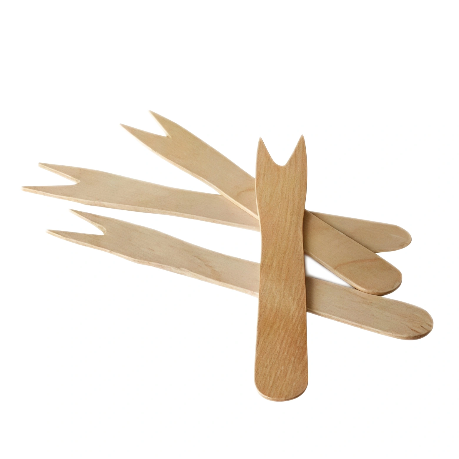 Pique-frite en bois 8,5 cm - Mini Fourchette - Paquet de 1000 - Couverts jetables, Couverts bois