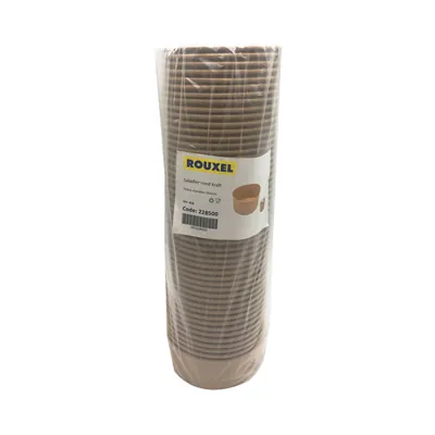 Saladier carton rond brun 750 ml ø 15 x 6 cm - Bol kraft - Bol salade - Lot de 50 - Boîtes salade, Bols salade-1