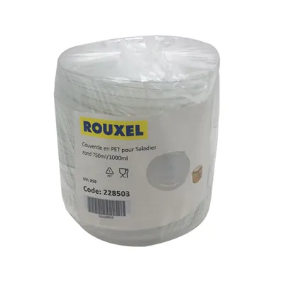 Couvercle pour saladier rond transparent ø 15 cm PET - Couvercle bol salade - Lot de 50 - Boîtes salade, Bols salade-1