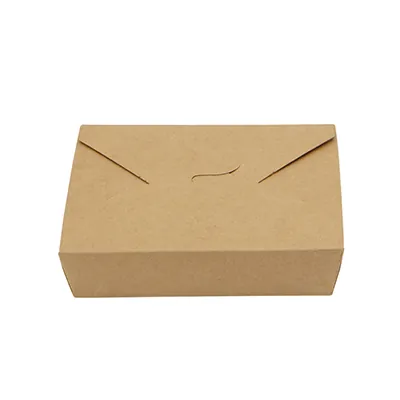 Boîte repas carton kraft 3000 ml 22,2 x 16,5 x 9 cm - Lunchbox carton - Lot de 50 - Boîtes repas jetables, Plateaux compartimentés