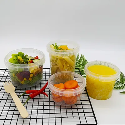 Pot inviolable plastique 500 ml - Pot à sauce micro-ondable - Lot de 25 - Pots à sauce, Verrines jetables-1