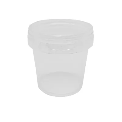 Pots ronds avec couvercle inviolable - Bols et pots en plastique