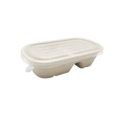 Couvercle transparent pour boîte repas 24 x 13,5 x 1,1 cm plastique - Lot de 50 - Boîtes repas jetables, Plateaux compartimentés-2