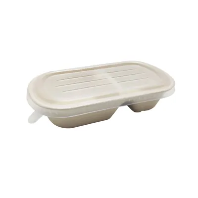 Couvercle transparent pour boîtes à compartiments 24 x 13,5 x 1,1 cm - Paquet de 50 - Boites snacking-4