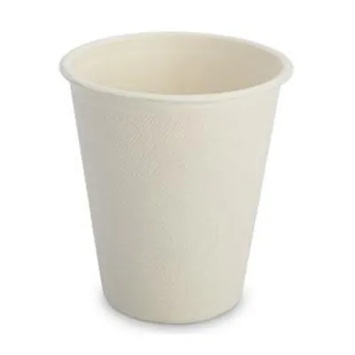 Gobelet boisson chaude 35 cl ø 9 x 9,7 cm - Gobelet bagasse - Gobelet café - Blanc - Lot de 50 - Gobelets et verres jetables