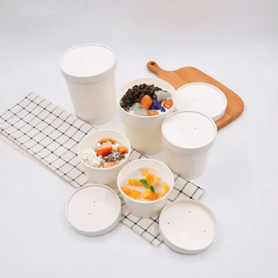 Couvercle carton pour pot à glace ø 92 mm - Couvercle pour pot carton - Blanc - Lot de 25 - Emballage snacking-3
