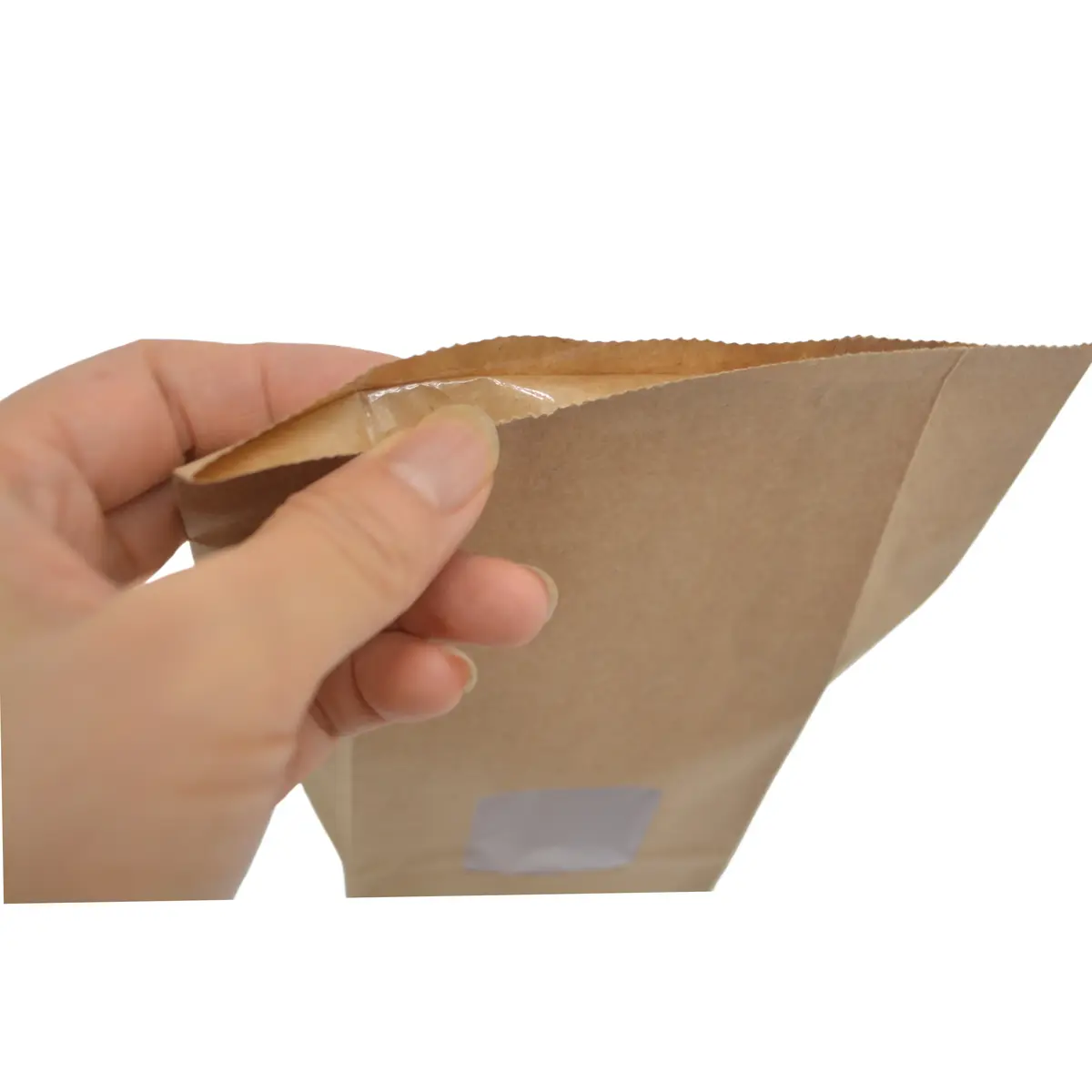 Sac SOS kraft brun avec fenêtre 250 ml 9 x 5 x 20,5 cm doublé OPP thermosoudable - Sachet SOS - Lot de 100 - Sacs SOS avec fenêtre-2