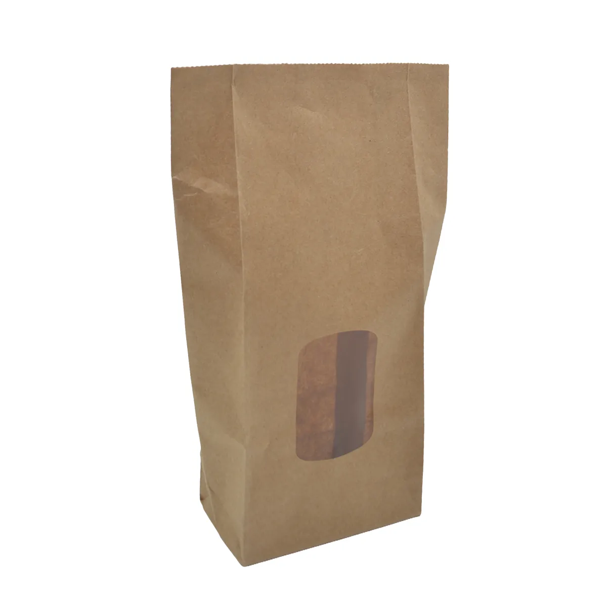 Sachet SOS kraft brun à fenêtre 250ml doublé OPP Thermosoudable et étanche aux graisses - Lot de 100 - Sacs SOS avec fenêtre-3