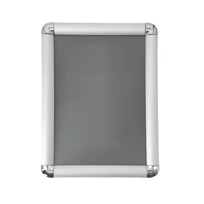 Cadre clic clac aluminium - Cadre clipsable - A4 - gris - angles arrondis - Porte-visuels muraux - à suspendre