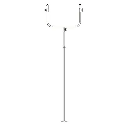 Chandelle double pour parasol Tube ø 25 mm L 55 cm - Double U fixe - Chandelles-1