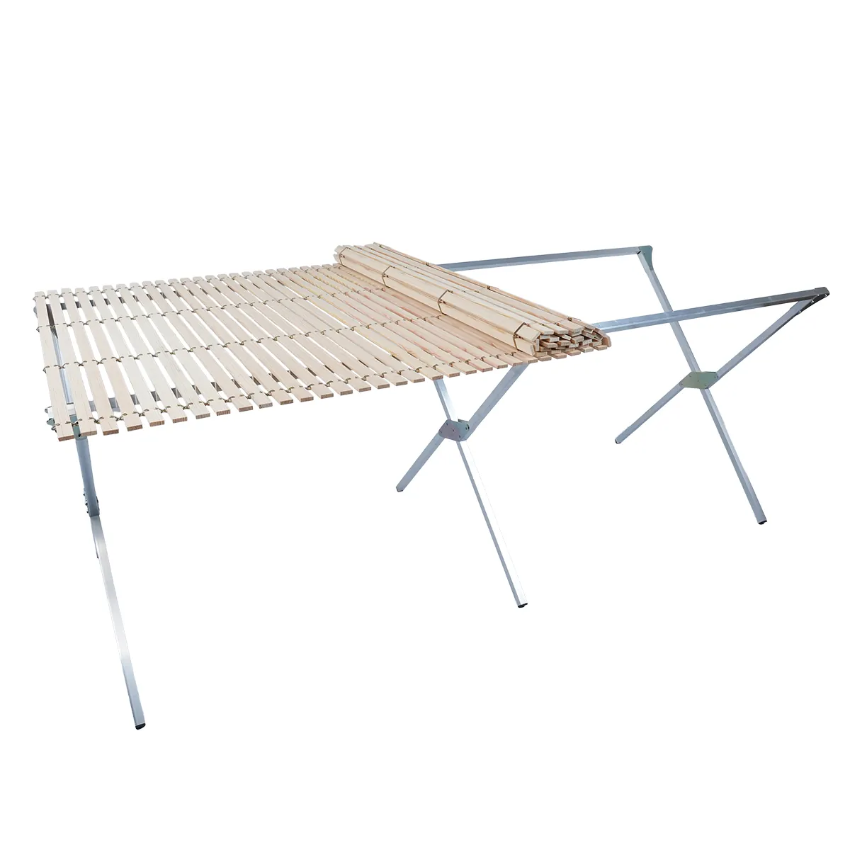 Claie en bois pour lit de camp 200 x 100 cm - Etalages de marché-1