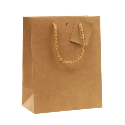 Sacs kraft Luxe - 18 + 10 x H 22,7 cm - par 20 - Sacs kraft luxe
