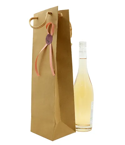 Sacs kraft Luxe 1 bouteille - Sacs pour bouteilles de vin-1
