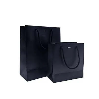 Sacs pelliculés noir mat avec fenêtre - 22 + 11 x 28 cm - Sacs pelliculés poignées cordelette-4