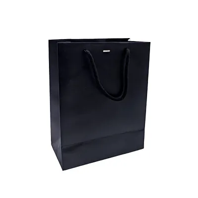 Sacs pelliculés noir mat avec fenêtre - 22 + 11 x 28 cm - Sacs pelliculés poignées cordelette-2