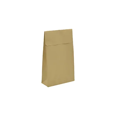 Pochette cadeau kraft brun adhésive 10+4,5x16 cm – Paquet de 50 - Pochettes cadeaux luxe