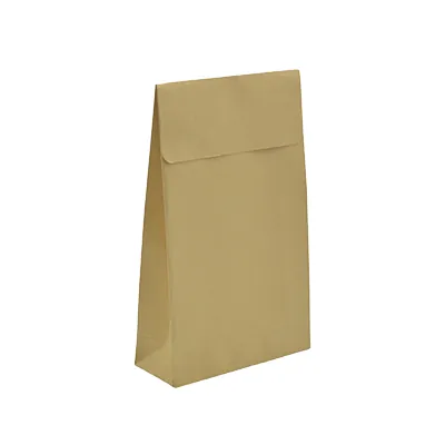 Pochette cadeau kraft brun adhésive 14+5,5x23 cm – Paquet de 50 - Pochettes cadeaux luxe