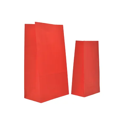 Pochette cadeau SOS kraft rouge 13x8x24 cm 70 g/m² - Paquet de 250 - Pochettes SOS kraft-1