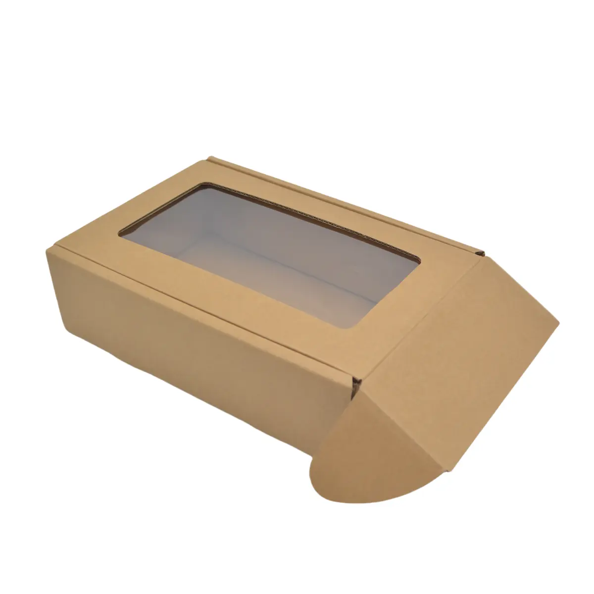 Boîte cadeau carton à fenêtre 35 x 24,5 x 10 cm – Lot de 10 - Boites cadeaux carton pliables-2