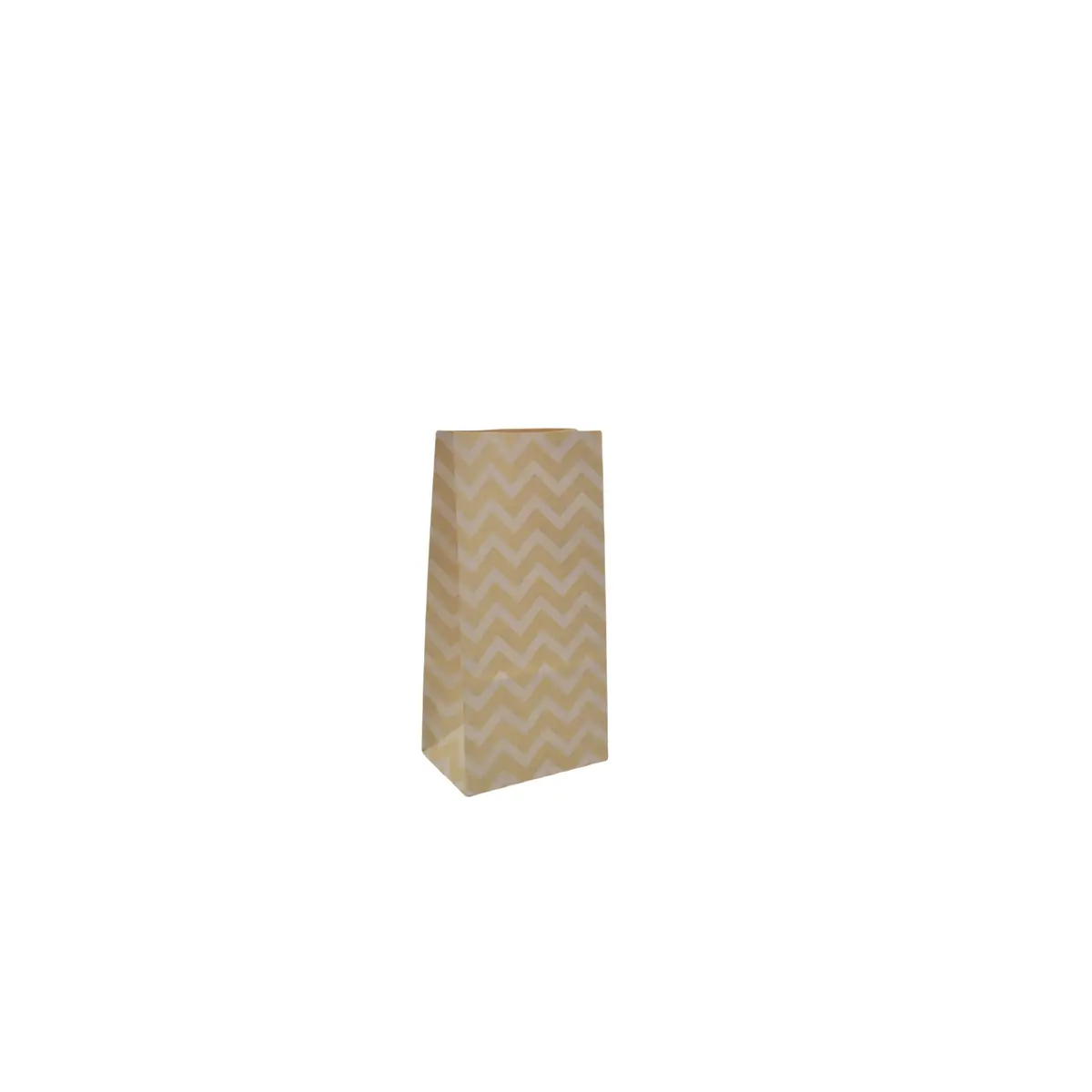 Sac SOS kraft brun à chevrons blancs 9+6x18cm 70g/m² – Paquet de 250 - Pochettes SOS kraft