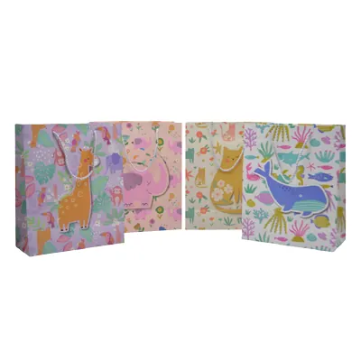Sac papier motif animaux de la jungle 26x12x32 cm – Paquet de 20 - Sacs pelliculés à motifs-2