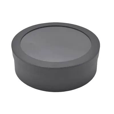 Boîtes rondes noires fenêtre 21x7cm – Paquet de 4 - Boites cloches