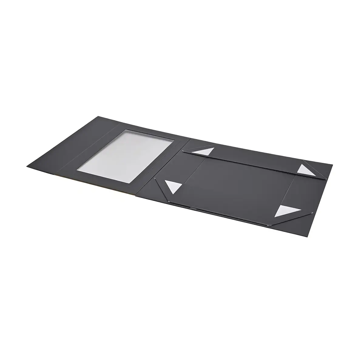 Boîtes aimantées noires liseré or fenêtre 30,6x23x8cm – Paquet de 5 - Boites aimantées-1