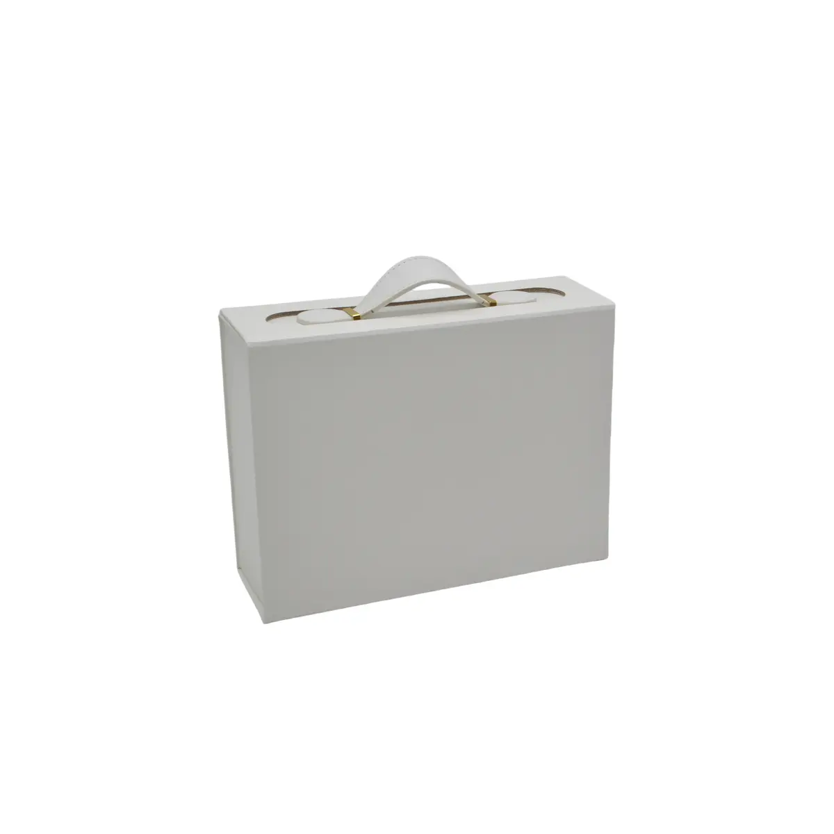 Boîte cadeau carton blanche avec poignée 24x18,2x8cm – Paquet de 5 - Boites carton avec poignée-1
