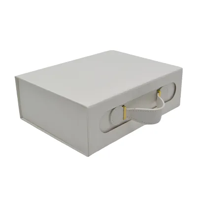 Boites cadeaux carton blanches grand format avec poignée 33x25x12cm – Paquet de 5 - Boites carton avec poignée