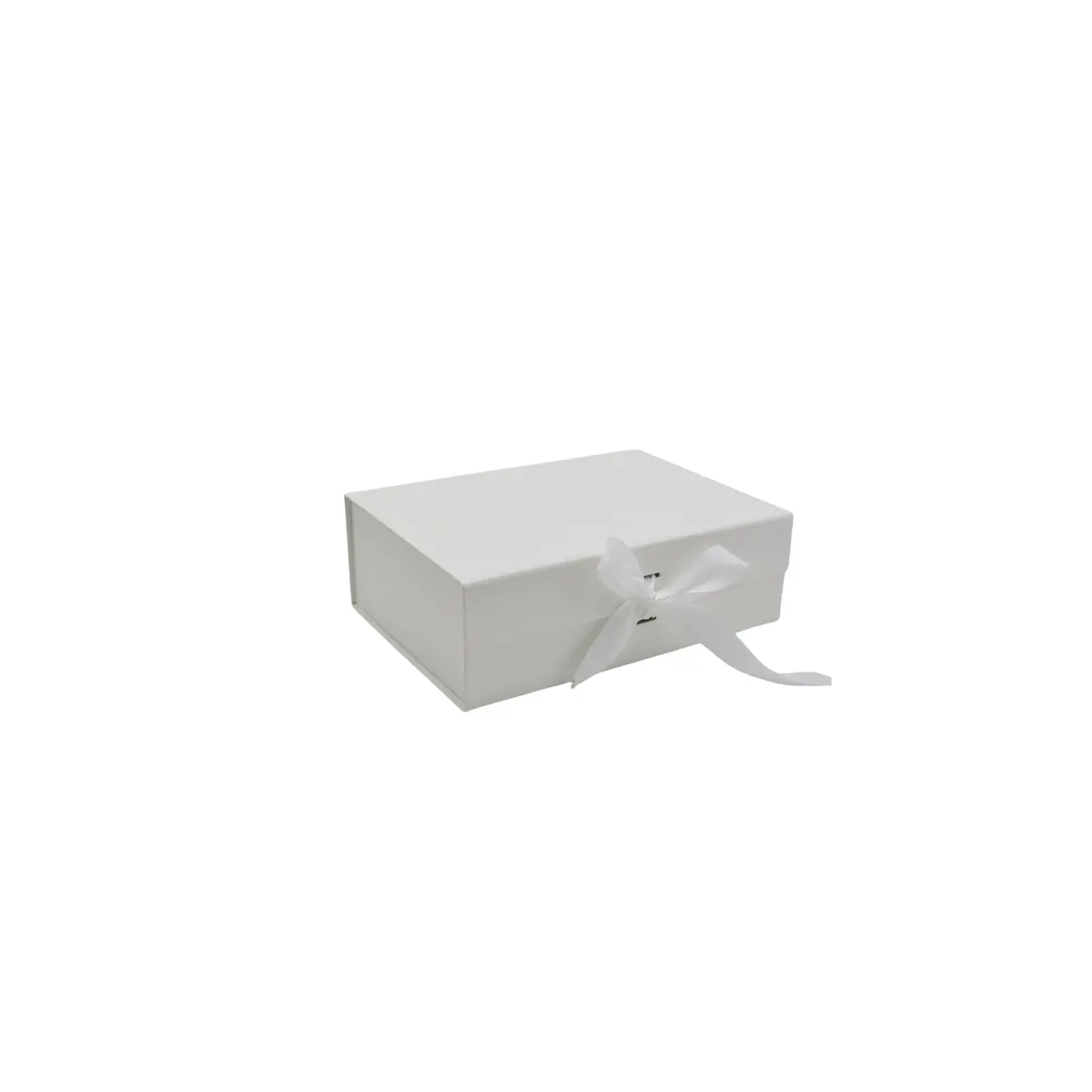 Boites cadeau carton blanches avec ruban 20x18,2x8cm – Paquet de 5 - Boites cadeaux carton pliables