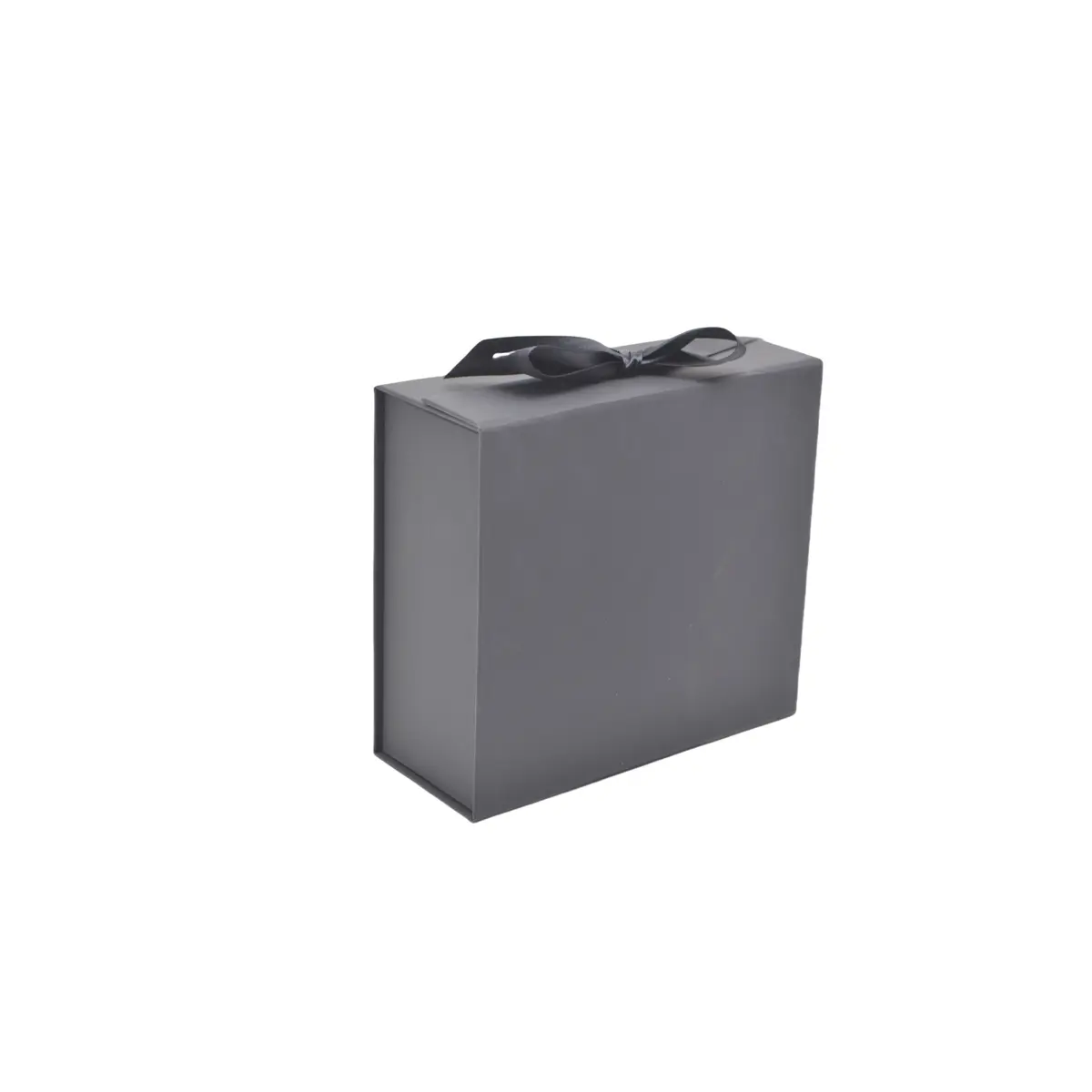 Boites cadeaux carton pliables noires avec ruban 20x18,2x8cm – Paquet de 5 - Boites cadeaux carton pliables-1