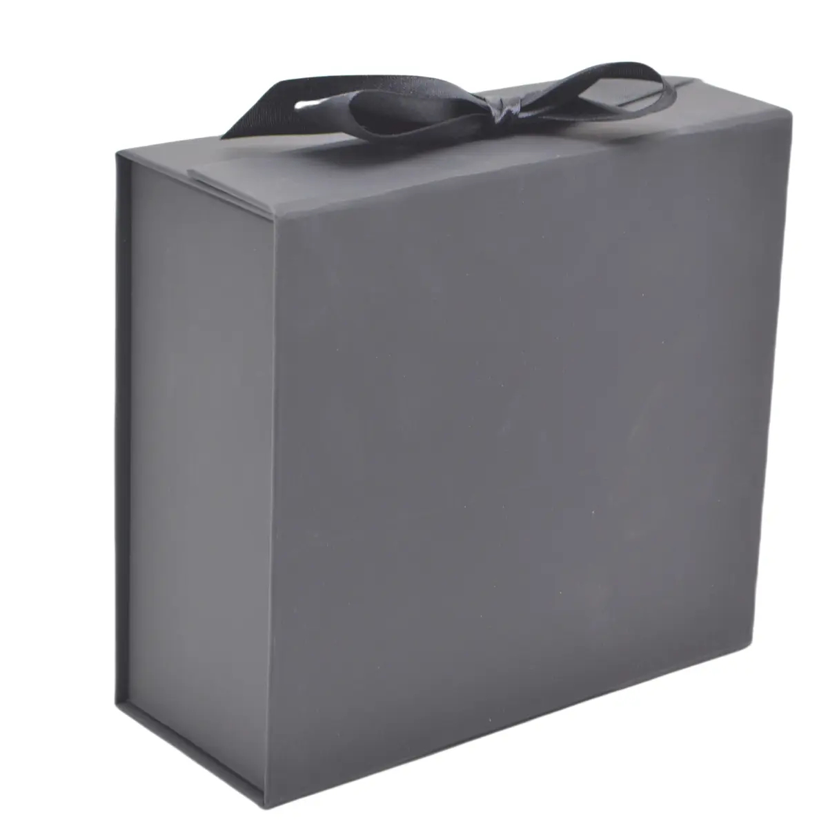 Boites cadeaux carton pliables noires avec ruban 39x28x17,5cm – Paquet de 5 - Boites cadeaux carton pliables-1