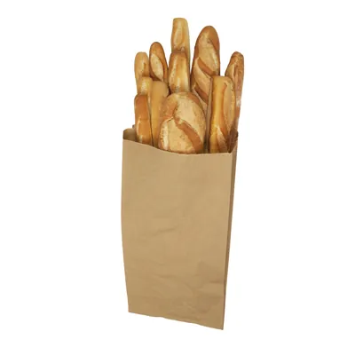 Sac regroupement à pain kraft brun 40 x 14 x 80 cm - Sac à pain grande contenance - Lot de 100 - Sacs à pain, Sacs baguettes-1
