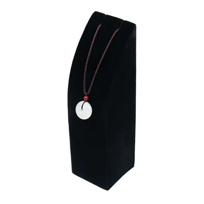 Présentoir à colliers flanelle noire - Présentoirs colliers et pendentifs-1