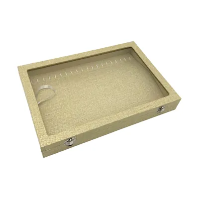 Coffret vitrine de présentation à bijoux 20 emplacements - Coffrets vitrines bijoux