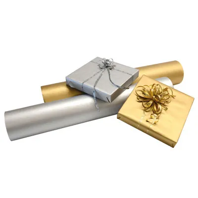 Papier cadeau kraft argent uni 70 cm x 100 m 60 g/m² – le rouleau - Papiers cadeaux unis-2
