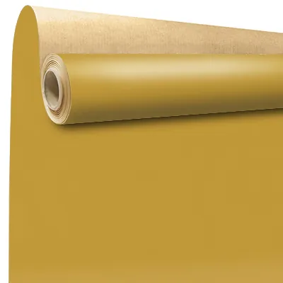 Papier cadeau kraft vergé or 70cmx100m – Rouleau professionnel - Papiers cadeaux unis