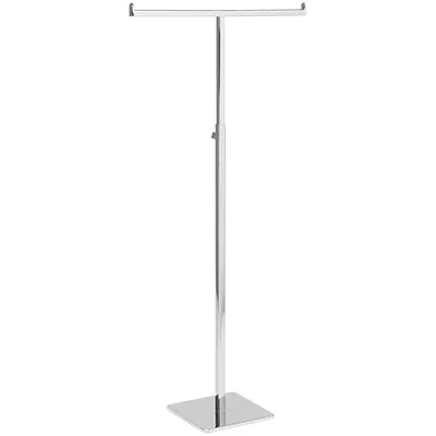 Présentoir réglable porte sac en T H 35 à 63 cm métal chromé - Présentoir sac à main - Présentoirs sacs et portefeuilles