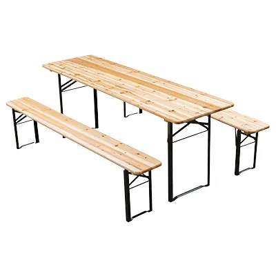 Table brasserie pliante bois / métal 116 x 60 x 75 cm - Tables pliantes, Tables traiteur-1