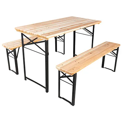 Banc pliant brasserie bois / métal 177 x 25 x 45 cm - Tables pliantes, Tables traiteur-1