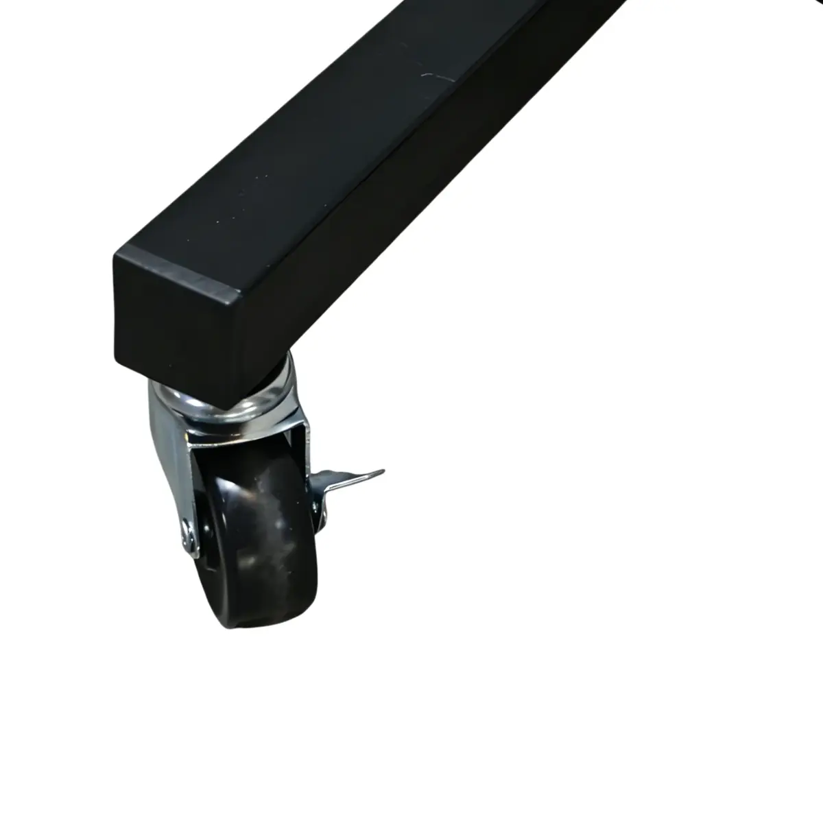 Présentoir tourniquet rotatif métal noir 4 étages 185cm – Support boutique sur roulettes - Présentoirs divers-2