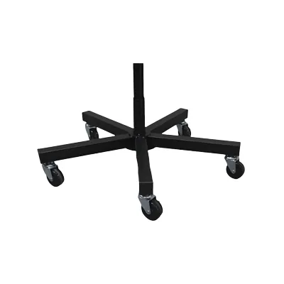 Présentoir tourniquet rotatif métal noir 4 étages 185cm – Support boutique sur roulettes - Présentoirs divers-3