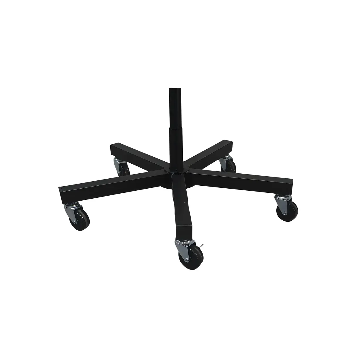 Présentoir tourniquet rotatif métal noir 4 étages 185cm – Support boutique sur roulettes - Présentoirs divers-3