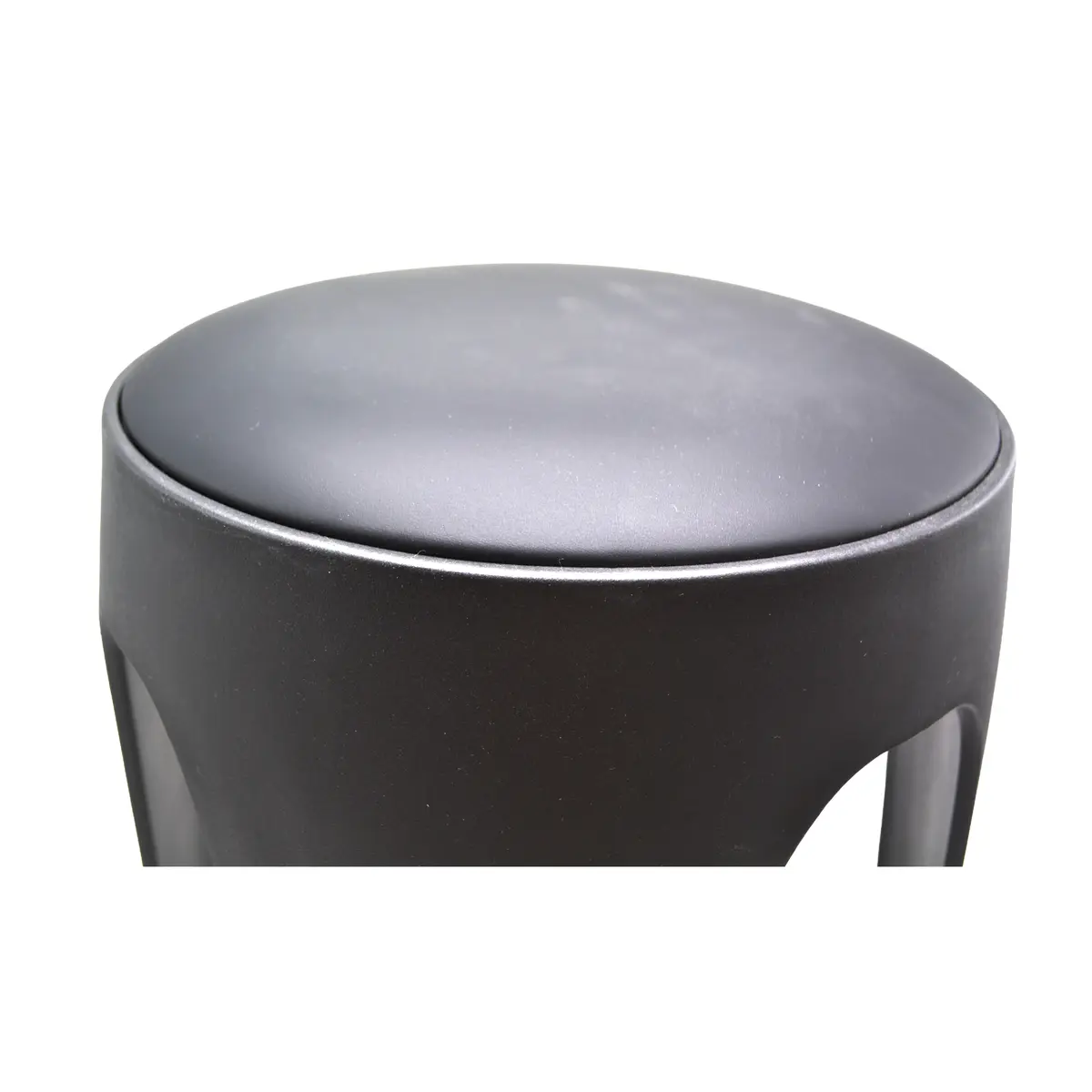Tabouret design empilable noir 47cm avec assise rembourrée - Usage Pro (Commerce & CHR) - Tabourets-1