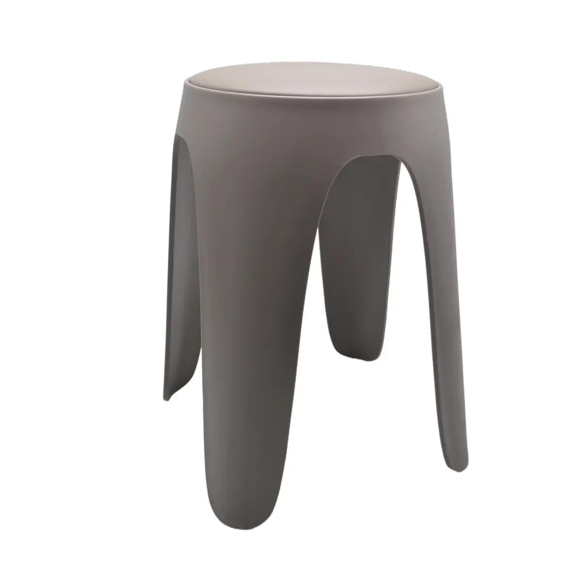 Tabouret design empilable marron 47cm avec assise rembourrée - Usage Pro (Commerce & CHR) - Tabourets