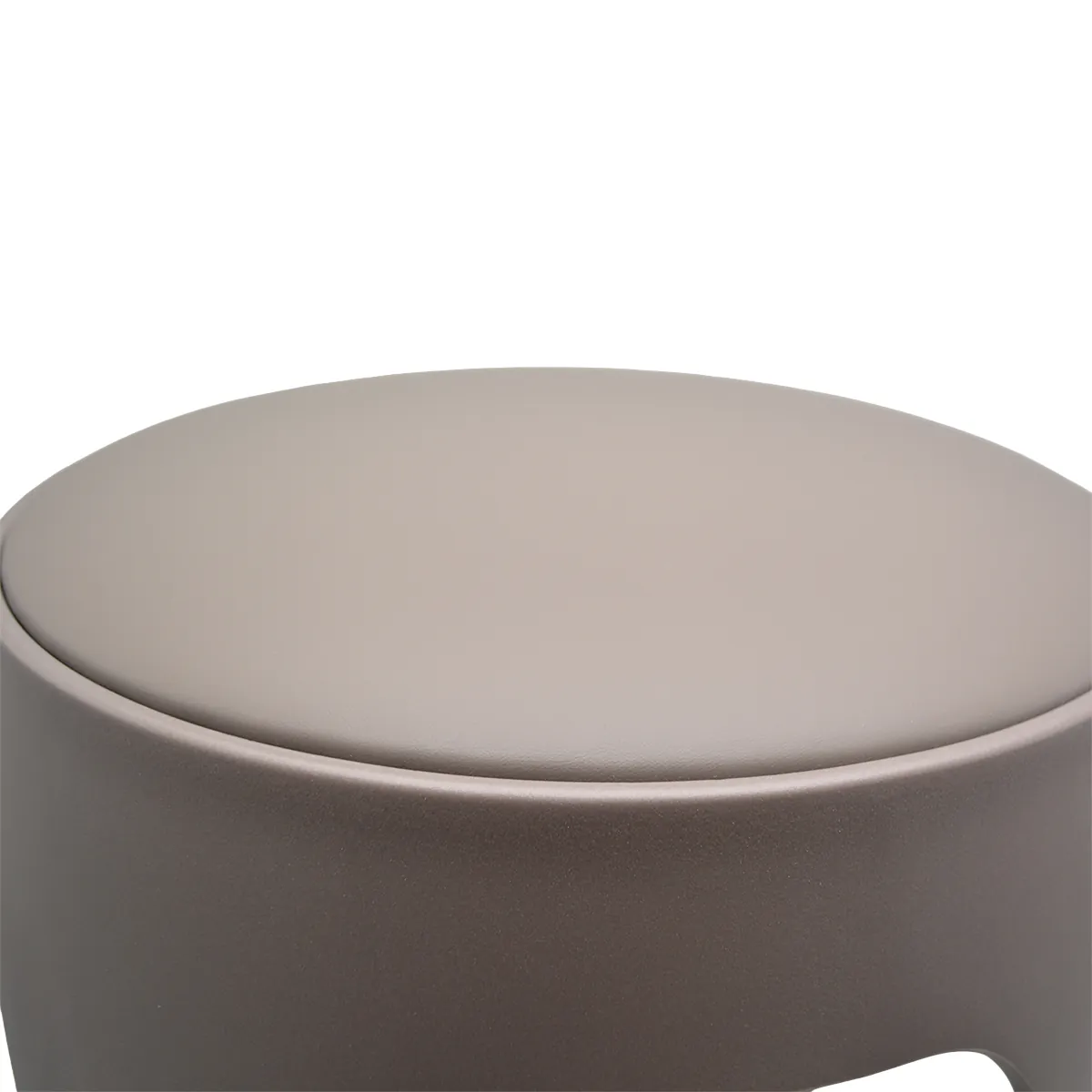 Tabouret design empilable marron 47cm avec assise rembourrée - Usage Pro (Commerce & CHR) - Tabourets-1