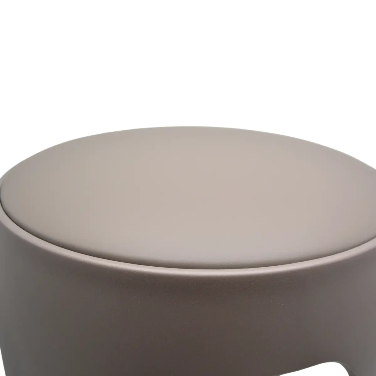 Tabouret design empilable marron 47cm avec assise rembourrée - Usage Pro (Commerce & CHR) - Tabourets-1