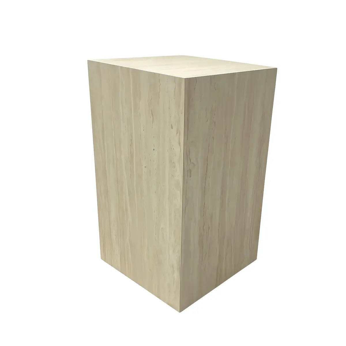 Sellette effet travertin 35 x 35 x 60 cm - Colonne bois effet travertin - Podium présentation - Tables de présentation, Sellettes