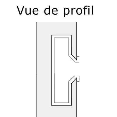 Profil aluminium - Insert aluminium pour panneau rainuré L 120 cm noir laqué - Profils aluminium-1